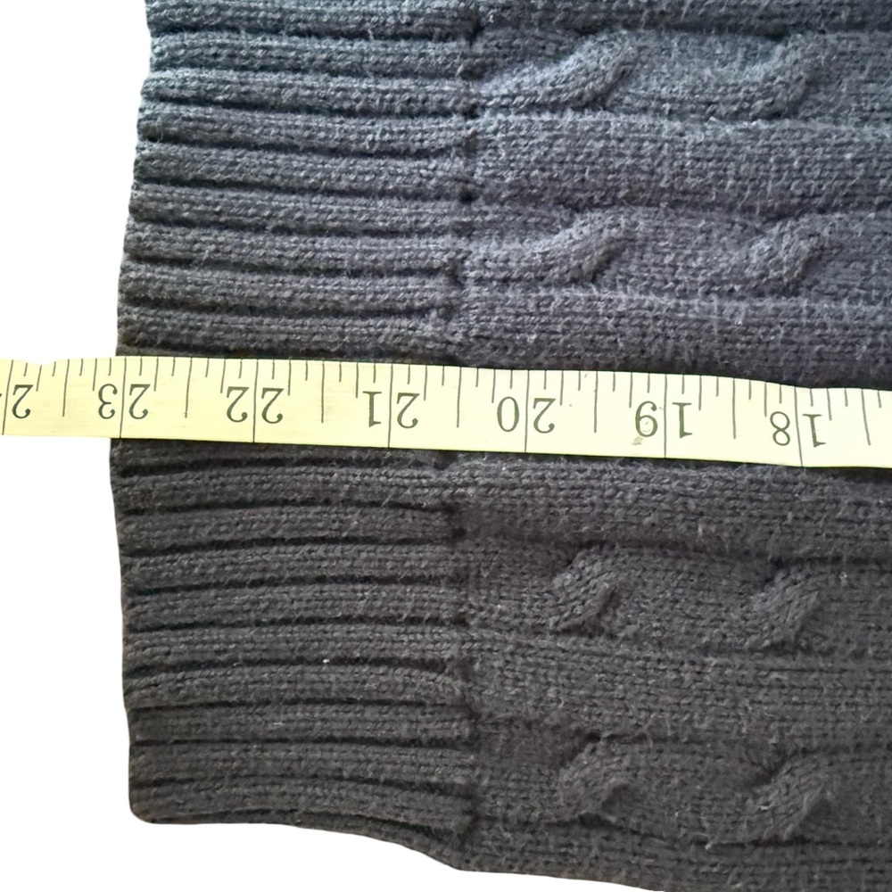 Ralph Lauren Women's Navy Cotton Cable Knit Sweater Size Medium - Picture 12 of 13